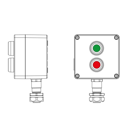 Пост управления взрывозащ. из алюм. CPE-A-12-(1xP1G(11)-1xP1R(11))-1xKAEPM2MHK-20(C)1Ex d e IIC Т5 Gb / Ex tb IIIC T95град.CDb IP66 DKC 2201.121.22.120M