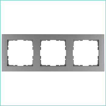 Рамка 3-м G-Classic алюм. Jasmart G1003S