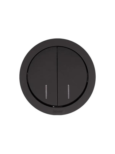 Выключатель 2-кл. СП OSEN 10А IP20 с подсветкой механизм черн. бархат LEZARD 743-4288-112