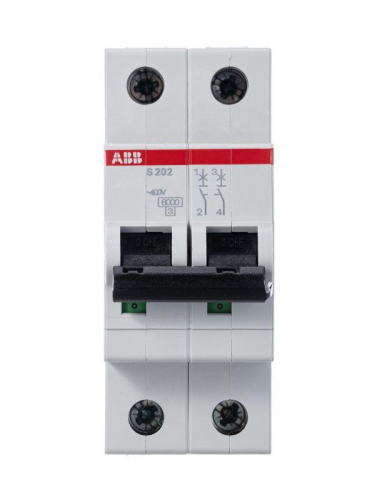 Выключатель автоматический модульный 2п C 40А 6кА S202 C40 ABB 2CDS252001R0404