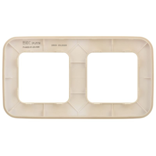 Рамка 2-м СП FLITE РУ-2-А-ФлСл сливочный IEK FI-M22-31-20-K86