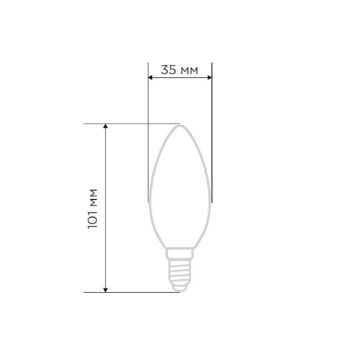 Лампа светодиодная филаментная 7.5Вт CN35 свеча прозрачная 4000К нейтр. бел. E14 600лм Rexant 604-084