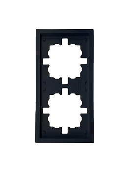 Рамка 2-мест. горизонт. ZIMA черн. бархат LEZARD 704-4200-147