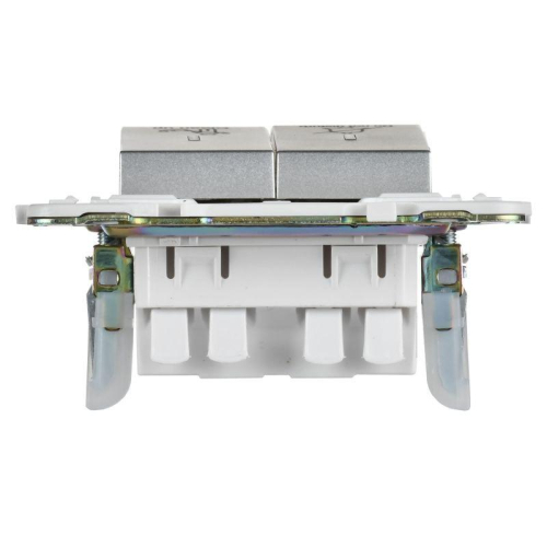 Выключатель 2-кл. SKANDY 10А SK-V16S для отелей с индикацией серебр. IEK SK-V20-2-10-K23