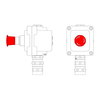 Пост управления взрывонепроницаемый из алюминия LCSD-01-B-MC-P6R(11)x1-PCMB-KA3MHK DKC LCSD21000012