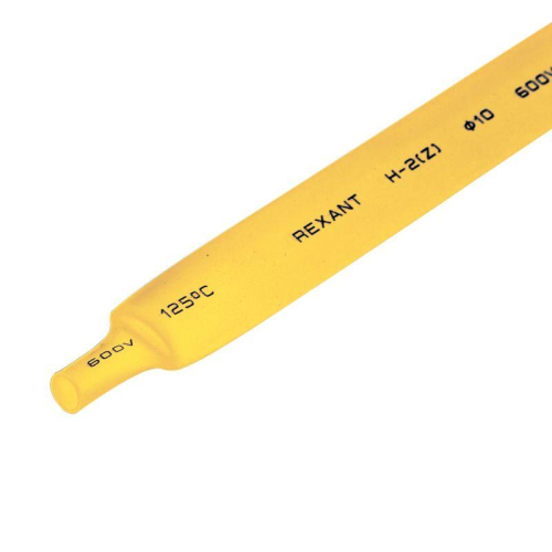 Трубка термоусадочная ТУТ нг 10.0/5.0 желт. 1м REXANT 21-0002
