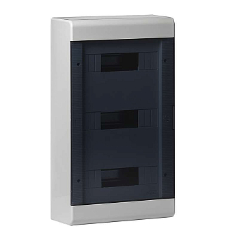 Щиток ОП Тусо 36мод. с прозр. двер. 520х303х117.5мм сер. Рувинил 68036СП