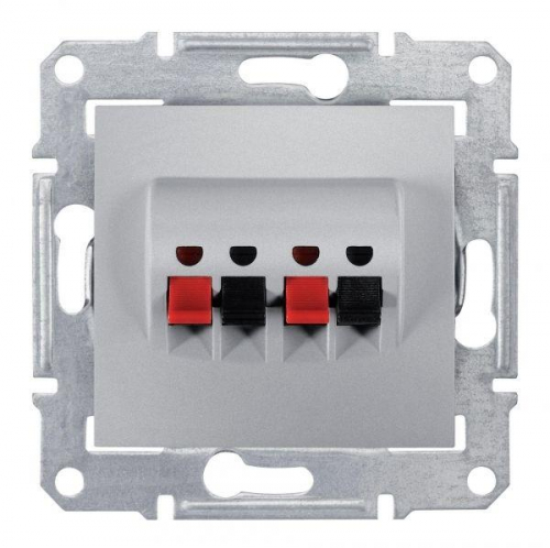 Механизм розетки аудио 2-м СП Sedna алюм. SchE SDN5400160