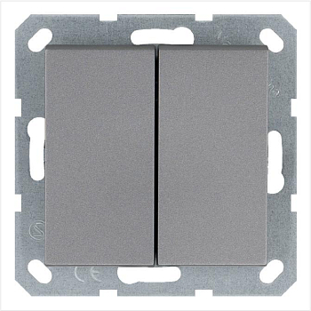 Переключатель перекрестный 2-кл. 10А IP20 механизм алюм. Jasmart G3014S