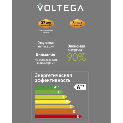 Лампа светодиодная филаментная Loft 271 D125LE 4Вт 1800К E27 Voltega 8562