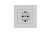 Розетка 1-м Karea RIZZ с заземл. бел. Makel 88001028