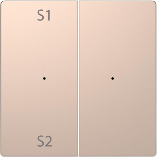 Клавиша двойная Merten D-Life PlusLink с S1/S2 пусто SD шампань SchE MTN5226-6051