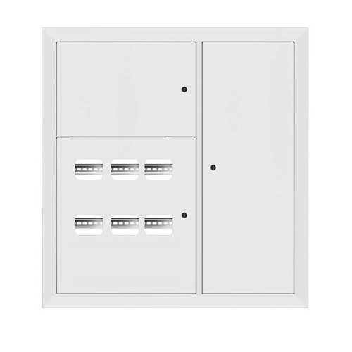 Щит этажный 6кв. RAL9003 3 окна в ряд по гориз. (1000х950х150) Basic EKF mb28-v-6-r9003-1