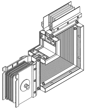 Секция угловая вверх 3200А Cu 3L+N+PER IP55 тран. IEK LB-3200C4-35-F-LU