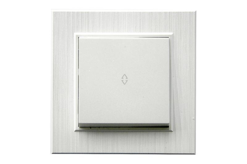 Выключатель проходной 1-клав. Karea LINE STAR жемчуж. Makel 86100005