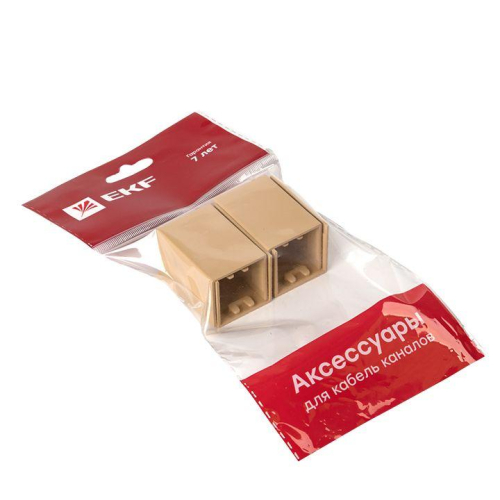 Соединитель на стык 25х25 под свет. дерево Plast PROxima (уп.4шт) EKF conl-25-25x4