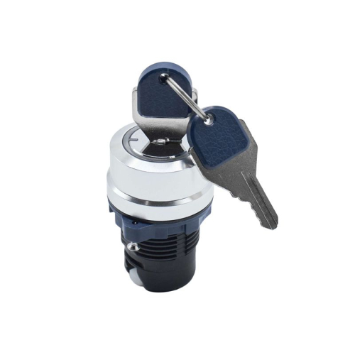 Головка переключателя с ключом на 2 положения с возвратом стандартная ручка алюм. черн. DKC M22S-KM2A