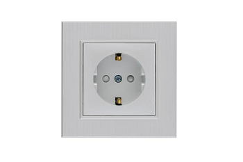 Розетка 1-м Karea LINE STAR с заземл. жемчуж. Makel 86100028
