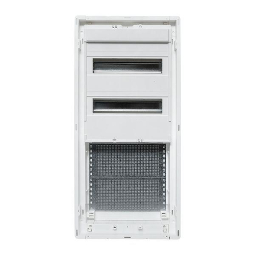 Щит комбинированный встраив. Nova 2 DIN-рейки + 2 монтаж. платы 4 габарит IP41 с пластик. дверью EKF nv-cb-pd-2+2