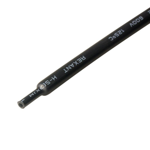 Трубка термоусадочная двустенная клеевая 6/2 (3:1) черн. 1м Rexant 20-6008