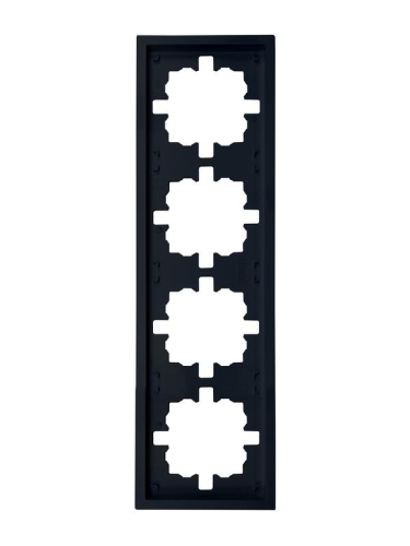 Рамка 4-м ZIMA горизонт. черн. бархат LEZARD 704-4200-149