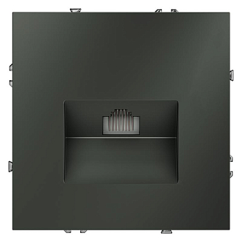 Розетка компьютерная 1-м СП S70 RJ45 кат.6 механизм титан Voltum VLS060106