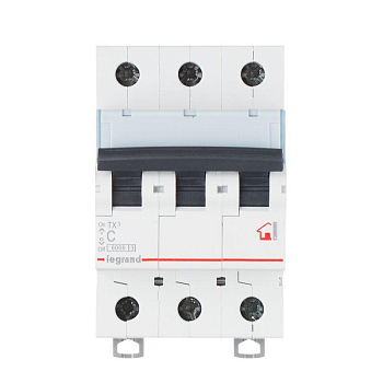 Выключатель автоматический модульный 3п C 40А 6кА TX3 6000 3мод. 400В Leg 404060