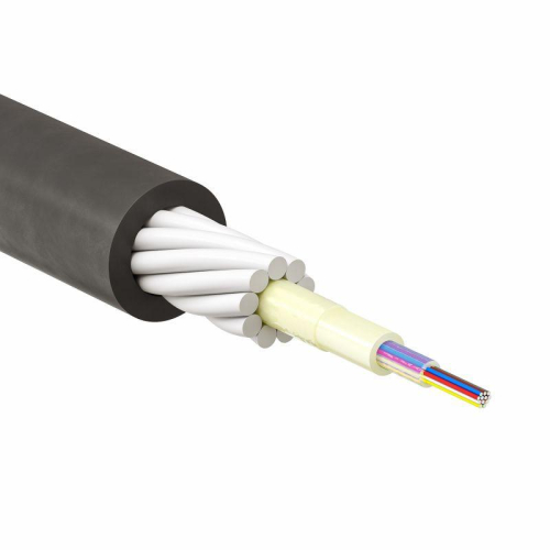 Кабель волоконно-оптический центральный модуль бронир. пластиковыми прутками для прокладки в грунт нг(А)-HF 8 ОВ категория OM2 (G.651.1) диэлектрический 8кН DKC RNPW8UT2C801