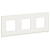 Рамка 3-м UNICA PURE горизонт. бел. стекло/бел. SchE NU600685