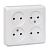 Розетка 4-м ОП Этюд 16А IP20 250В без заземл. без защ. шторок бел. SE PA16-205B
