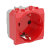 Розетка 1-м СП 2мод. Brava 16А IP20 с заземл. защ. шторки красн. DKC 76482R Розетка 1-м СП 2мод. Brava 16А IP20 с заземл. защ. шторки красн. DKC 76482R