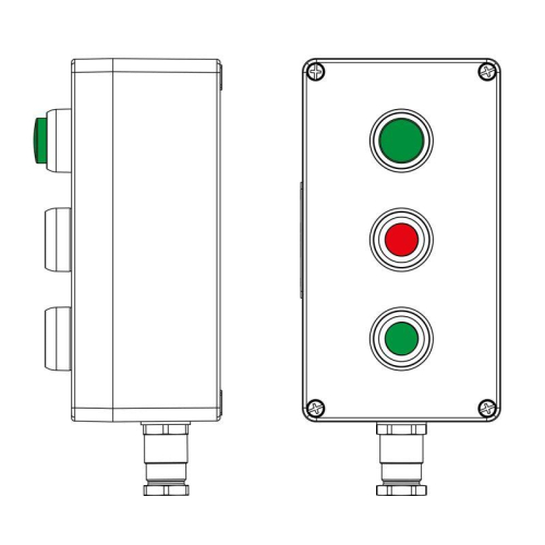 Пост управления взрывозащ. из полиэстера CPE-P-04-(1xLG(250)-1xP1R(11)-1xP1G(11))-1xKH2MHK(C)1Ex d e IIC Т5 Gb / Ex tb IIICT95град.C Db IP66/КЗ DKC 2231.041.22.120P