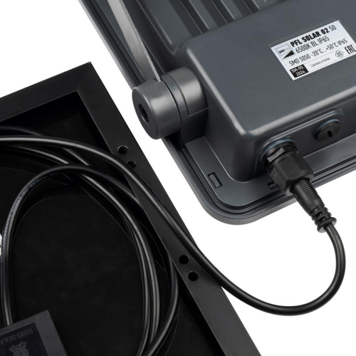 Прожектор светодиодный PFL SOLAR 02 50 6500К GR IP65 ДО с солнечн. панелью и пультом Pro+ JazzWay 5058460