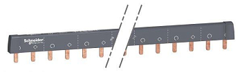 Шинка гребенчатая Acti9 2п (L1L2…) 24мод.100А 18мм разрезаемая SchE A9XPH224