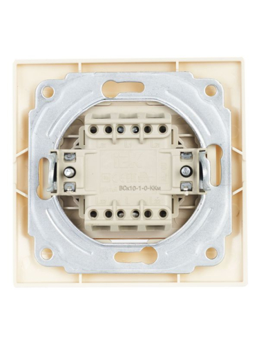 Выключатель кнопочный 1-кл. СП Кварта 10А IP20 ВСк10-1-0-ККм крем. GENERICA EVK13-K33-10-DM