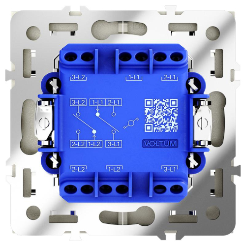 Переключатель проходной 2-кл. СП S70 10А механизм шелк Voltum VLS020304