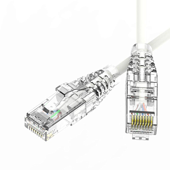 Патч-корд неэкранированный SLIM CAT6 U/UTP 4х2 28 AWG LSZH 5м бел. DKC RN6UU4550WH-28