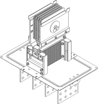 Секция фланцевая Тип2 800А Cu 3L+N+1/2PE IP55 тран. IEK LB-0800C5-35-F-F2