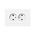 Розетка 2-м СП Эпика 16А без заземл. без защ. шторок с рамкой механизм бел. EKF UP1-SOW-200