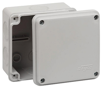Коробка распределительная ОП 100х100х50мм двухкомпонентн. 7 вводов IP66 сер. Ruvinil 67250