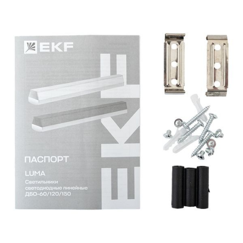 Светильник светодиодный ДБО-60 24Вт 6500К IP20 590х65х70 линейный черн. LUMA EKF LBL-60-24-B-6500