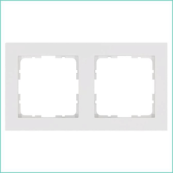 Рамка 2-м G-Classic бел. глянцевый Jasmart G1002W