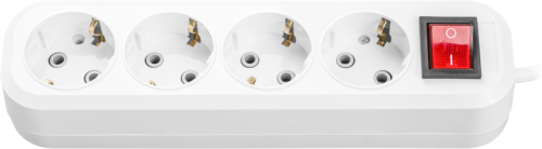 Удлинитель 4х2м с заземл. 16А IP20 90 808 OPE-S-04-200-ESC-3x1 с кнопкой бел. ОНЛАЙТ 90808