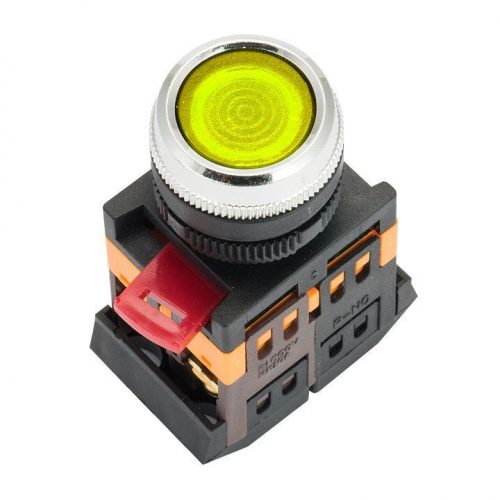 Кнопка ABLFS-22 с подсветкой желт. NO+NC 230В PROxima EKF ablfs-22-y