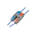Клемма монтажная СМК PTC-2P 4224 BL/2 450В 32А 0.08-2.5(4.0)кв.мм JazzWay 5073760