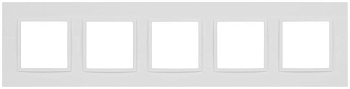 Рамка 5-м Elegance 14-5015-01М Classic для розеток и выключателей матов. бел. Эра Б0065830