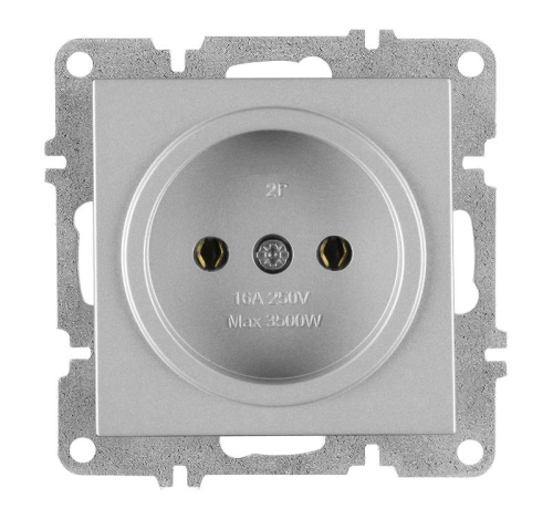 Розетка 1-м СП LAVIN/KAREN 16А IP20 без заземл. механизм сер. ARVIA 50 03 2000 215