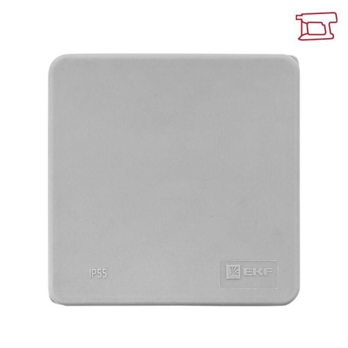 Коробка распределительная КМР-030-035 100х100х50 IP54 с крышкой для прямого монтажа без мембранных вводов сер. EKF plc-kmr-030-034