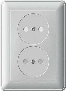 Розетка 2-м СП W59 16А IP20 без заземл. защ. шторки шампань SE RS16-254-48