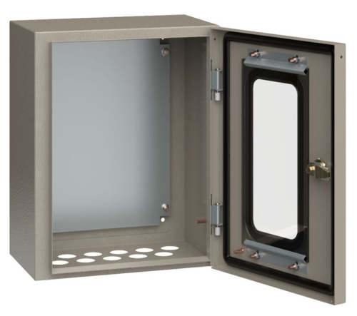 Корпус ЩМП-1-0 400х300х220 IP54 У2 прозр. дверь метал. IEK YKM11-01-54-1